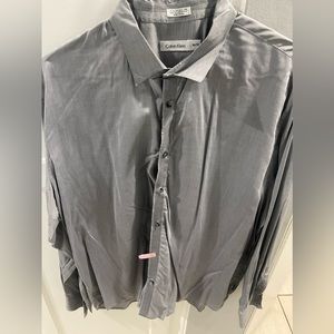 Men’s Calvin Klein long sleeve grey shirt Size XXL